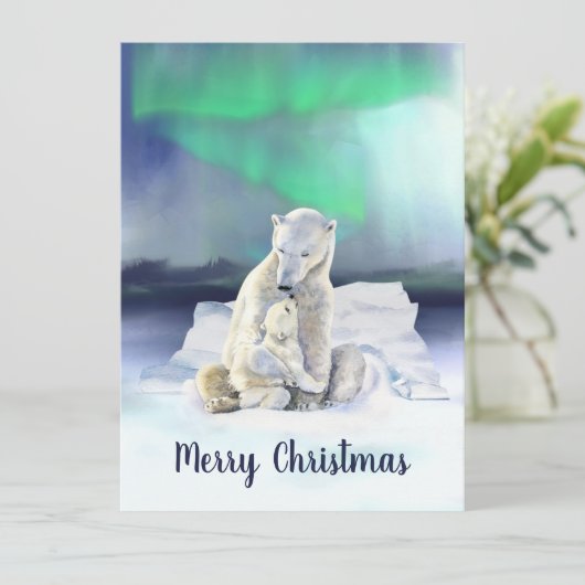 Moeder ijsbeer & Baby  (Staand voorkant)