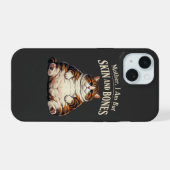 Moeder, ik ben maar vel en botten – Grappige dikke iPhone 15 Case (Achterkant horizontaal)