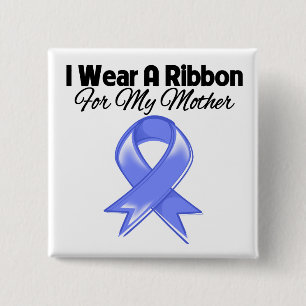 Moeder - ik Draag Periwinkle Ribbon Vierkante Button 5,1 Cm