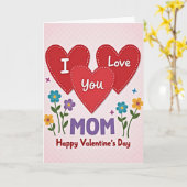 Moeder Ik Hou Van Jou Valentijnkaart Kaart (Gele Bloem)