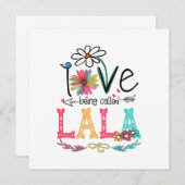 Moeder Ik Word Liefdevol Lala Zonnebloem Verjaarda Kaart (Voorkant / Achterkant)