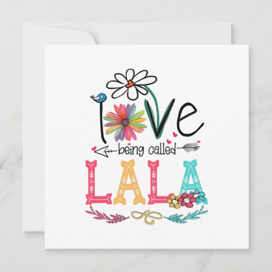 Moeder Ik Word Liefdevol Lala Zonnebloem Verjaarda Kaart (Voorkant)