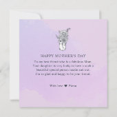 Moeder, ik zou jullie Wildbloemen Mason Jar aanwij Feestdagenkaart (Achterkant)