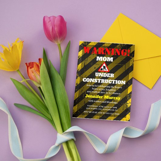 Moeder in aanbouw | Schattige modern Baby shower Kaart