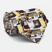 moeder in de keuken kookt een paasham stropdas (Opgerold)