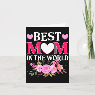 Moeder in de wereld mama bloemig moederdag schatti kaart