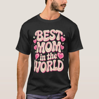 Moeder in de wereld retro moeder ooit moederdag vr t-shirt