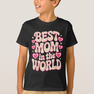 Moeder in de wereld retro moeder ooit moedersdag v t-shirt