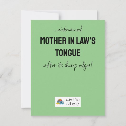 Moeder in de wet grappig plant op verjaardagskaart kaart (Achterkant)