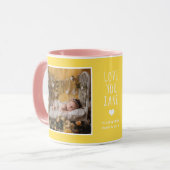 Moeder in de wet liefde foto's modern geel C61 wit Mok (Voorkant links)