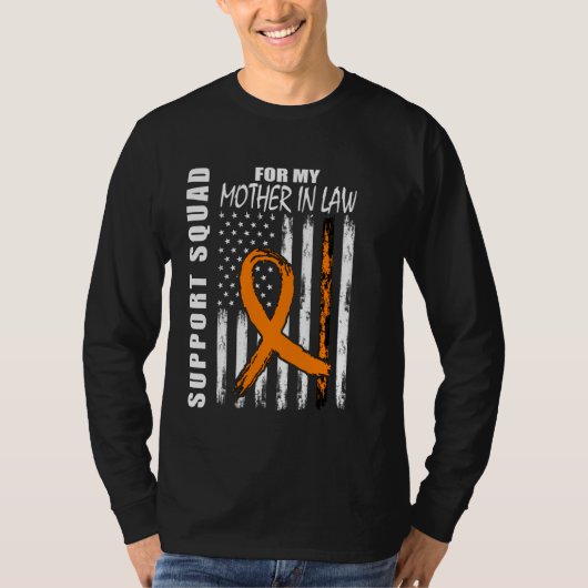Moeder in de wet Multiple Sclerose vlag supporter T-shirt (Voorkant)