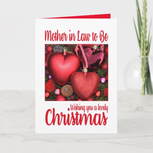 Moeder in de wet om lieflijk kerstkaart te worden feestdagen kaart (Voorkant)