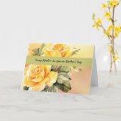 Moeder in de wet op Moederdag Yellow Roses Kaart (Gele Bloem)