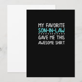 Moeder in de wet Shirt Favoriete Gezegden Save The Date (Voorkant / Achterkant)