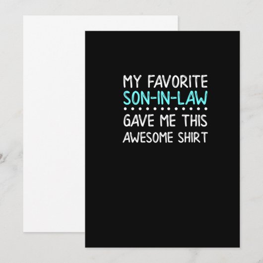 Moeder in de wet Shirt Favoriete Gezegden Save The Date (Voorkant / Achterkant)