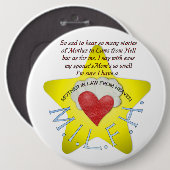 Moeder in de wet van de hemel ronde button 6,0 cm (Voorkant /achterkant)