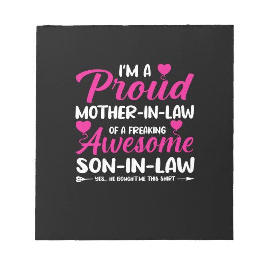 Moeder in de wet van Geweldige zoon in de wet Notitieblok (Voorkant)