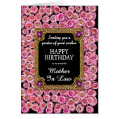 Moeder in de wet Verjaardag Roze Daisies (Voorkant)