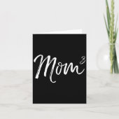 Moeder in het Kubusvormig Drie-eiige Moeder Van 3 Kaart (Voorkant)