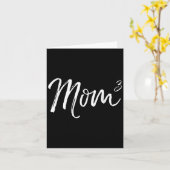 Moeder in het Kubusvormig Drie-eiige Moeder Van 3  Kaart (Gele Bloem)