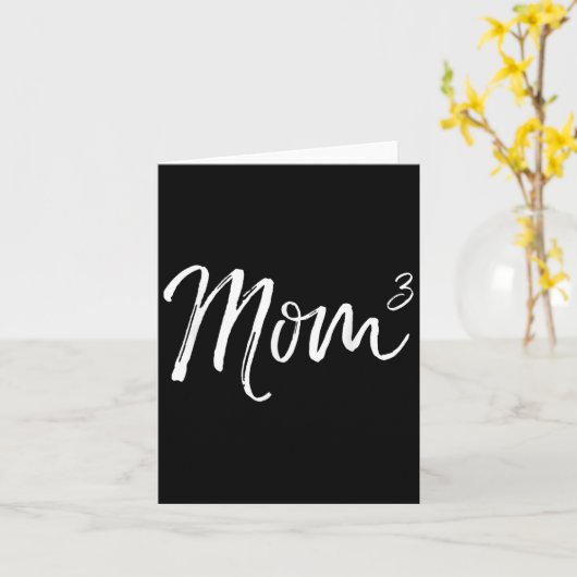 Moeder in het Kubusvormig Drie-eiige Moeder Van 3 Kaart (Gele Bloem)