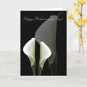 Moeder-in-Law DayWhite Calla Lily Kaart (Gele Bloem)