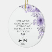 Moeder in Law Gift Kerstversiering van Bruid Keramisch Ornament (Links)