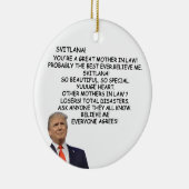 Moeder in Law troef Kerstmis, grappige republikein Keramisch Ornament (Rechts)