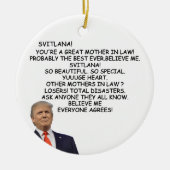 Moeder in Law troef Kerstmis, grappige republikein Keramisch Ornament (Voorkant)