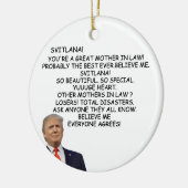 Moeder in Law troef Kerstmis, grappige republikein Keramisch Ornament (Links)