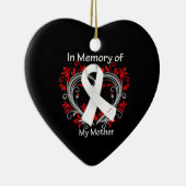 Moeder - In Memory Lung Cancer Heart Keramisch Ornament (Rechts)