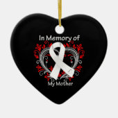 Moeder - In Memory Lung Cancer Heart Keramisch Ornament (Voorkant)