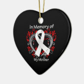 Moeder - In Memory Lung Cancer Heart Keramisch Ornament (Links)