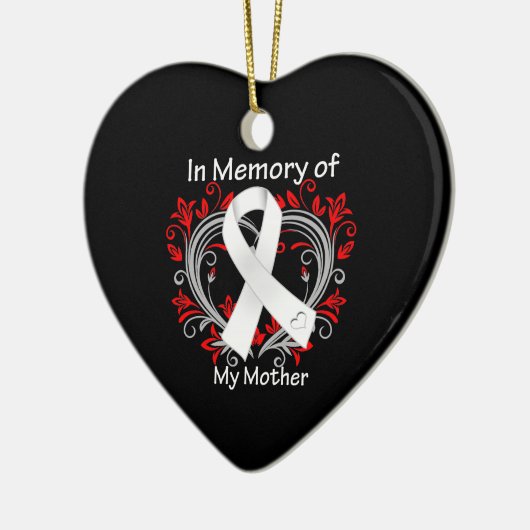 Moeder - In Memory Lung Cancer Heart Keramisch Ornament (Links)