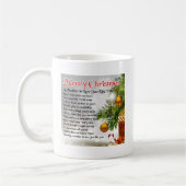 Moeder in rechtengedicht - kerstontwerp koffiemok (Links)