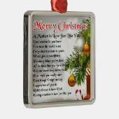 Moeder in rechtengedicht - kerstontwerp metalen ornament (Rechts)