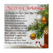 Moeder in rechtengedicht - kerstontwerp tegeltje (Voorkant)