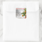 Moeder in rechtengedicht - kerstontwerp vierkante sticker (Tas)