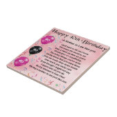 Moeder in rechtsgedicht - 40e verjaardag tegeltje (Zijkant)