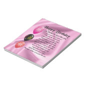 Moeder in rechtsgedicht - Fijne verjaardag Notitieblok (Linkerzijde)