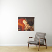 Moeder in rood met kind wandkleed (In Situ (horizontaal))