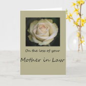 Moeder in wetsteverlies Roos sympathie Kaart (Gele Bloem)