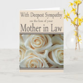 Moeder in wetsteverlies Roos sympathie Kaart (Gele Bloem)