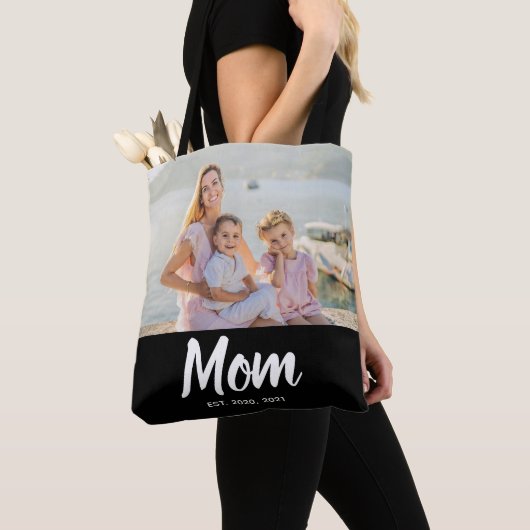 Moeder ingestelde datum Moederdag foto Tote Bag (Dichtbij)