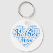 Moeder Inspirerend hardeswoorden Groot Sleutelhanger (Voorkant)