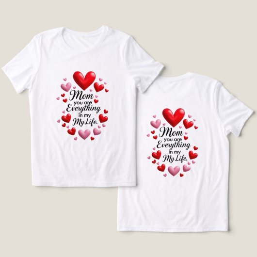 Moeder is alles Tri-Blend shirt (Ontwerp Voorkant & Achterkant)