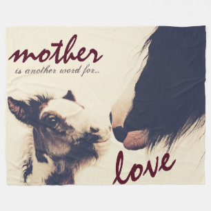 Moeder is een ander woord voor liefdespaarden fleece deken