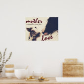 Moeder is een ander woord voor liefdespaarden poster (Keuken)