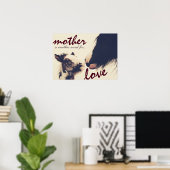Moeder is een ander woord voor liefdespaarden poster (Thuiskantoor)