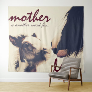 Moeder is een ander woord voor liefdespaarden wandkleed